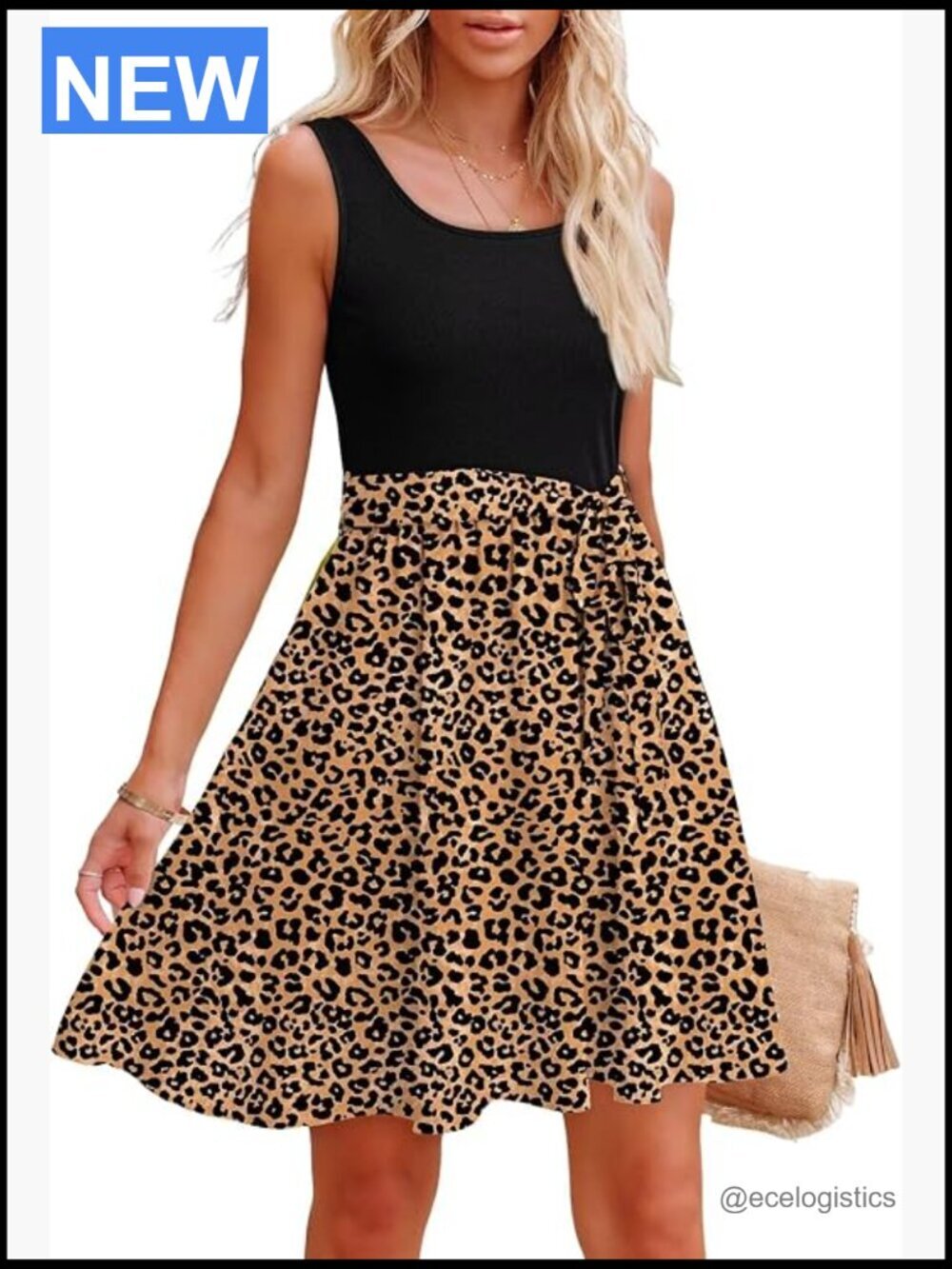 Scoop Neck Sleeveless Floral Smocked Mini Dress Sundress